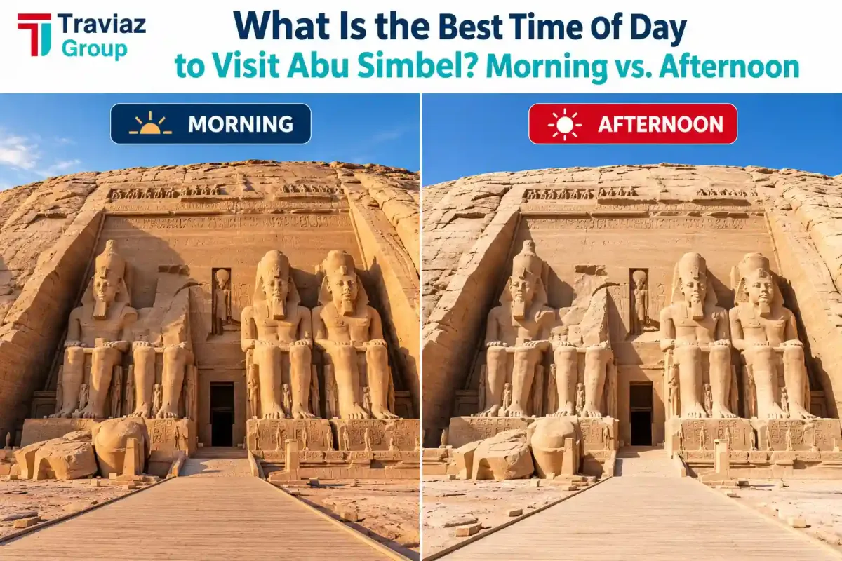 Abu Simbel Morning vs Afternoon