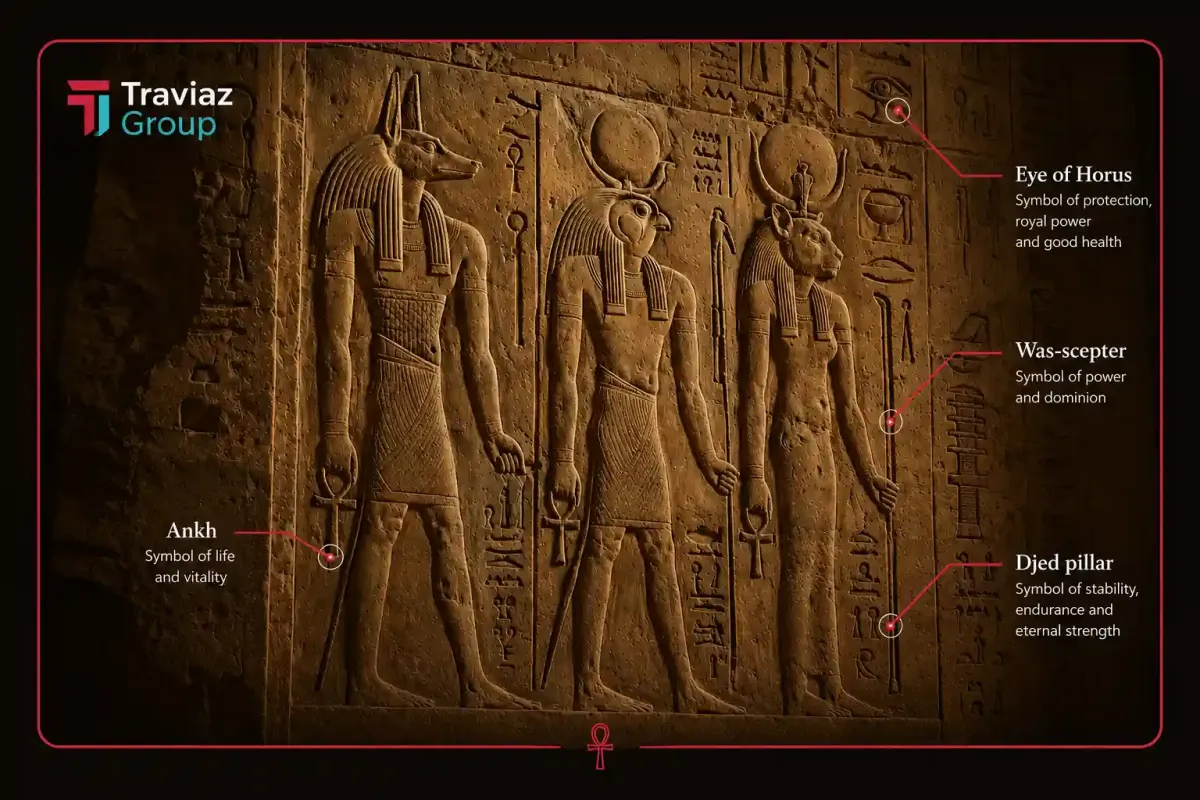 Ancient Egyptian Temple Gods.