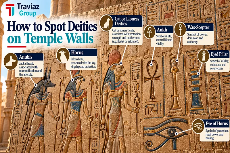 Ancient Egyptian Temple Gods.