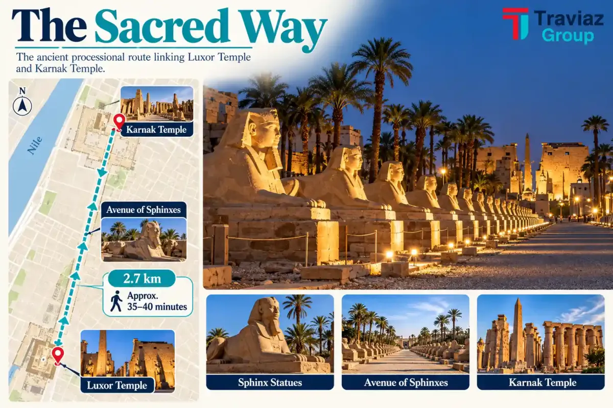 Avenue of Sphinxes Route Map
