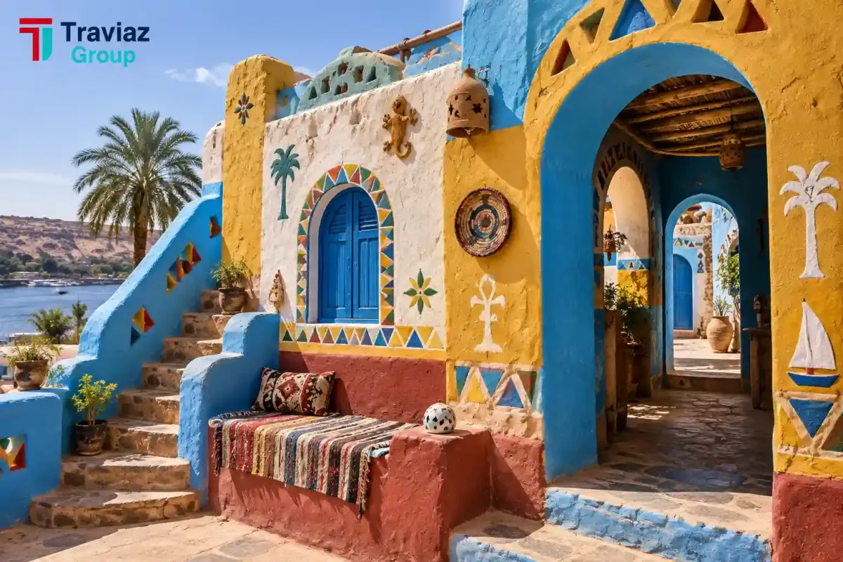 Colorful Nubian Village Traditional House