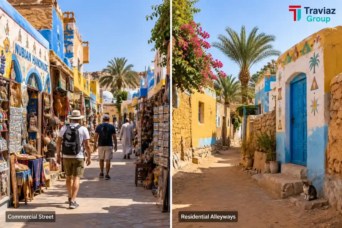 Commercial And Residential Nubian Streets.