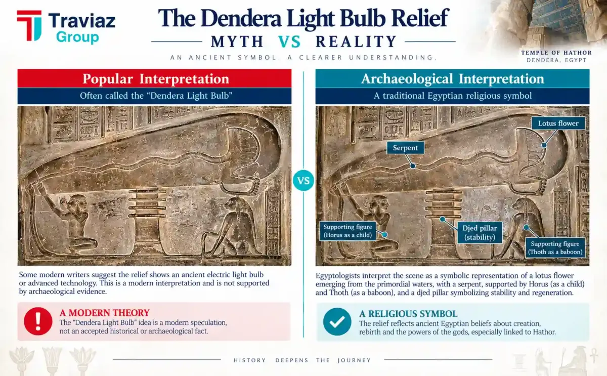 Dendera Light Bulb Relief Myth vs Reality