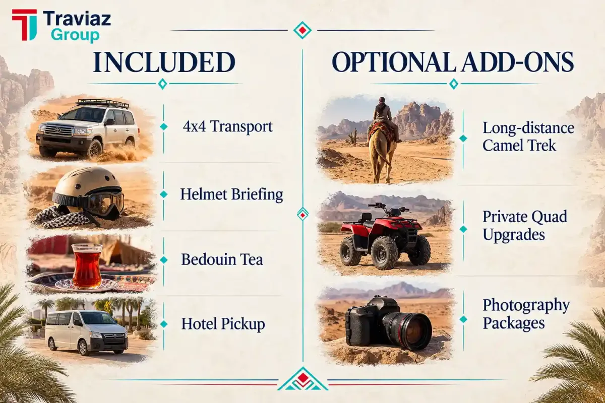 Desert Safari Inclusions and Upgrades