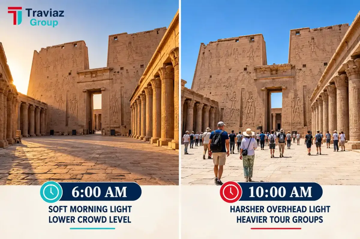 Edfu 6 AM vs 10 AM