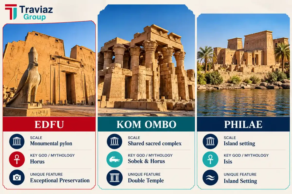 Edfu Kom Ombo Philae Comparison