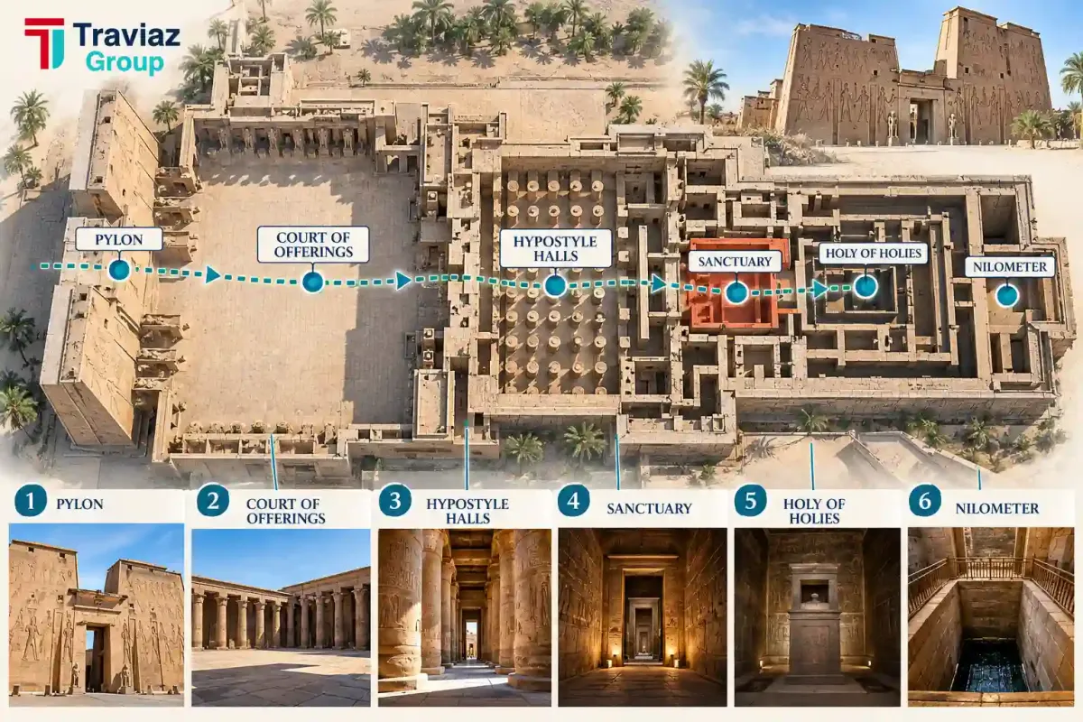 Edfu Temple Architectural Layout