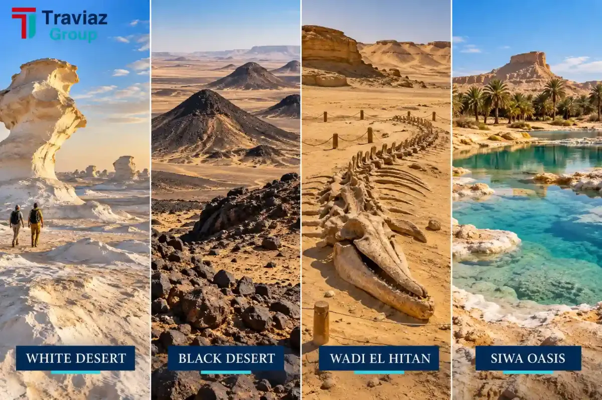 Egypt Desert Landscapes Comparison