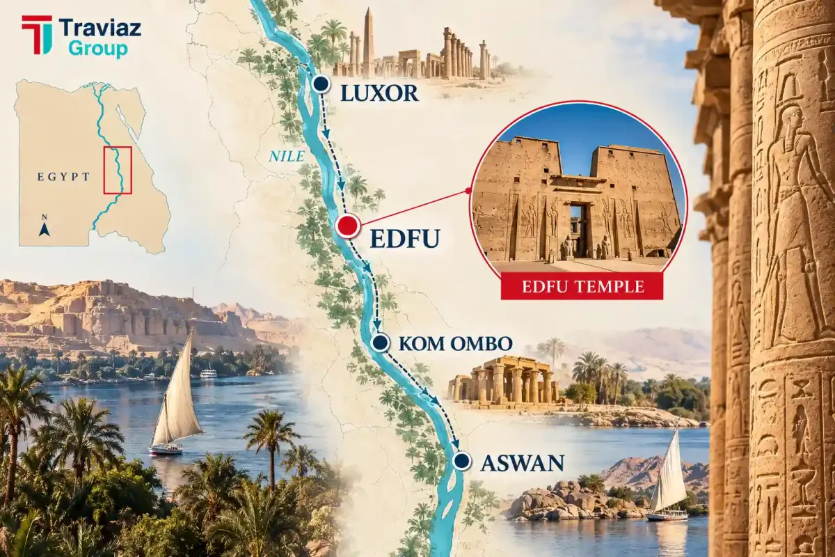 Luxor Edfu Aswan Route Map