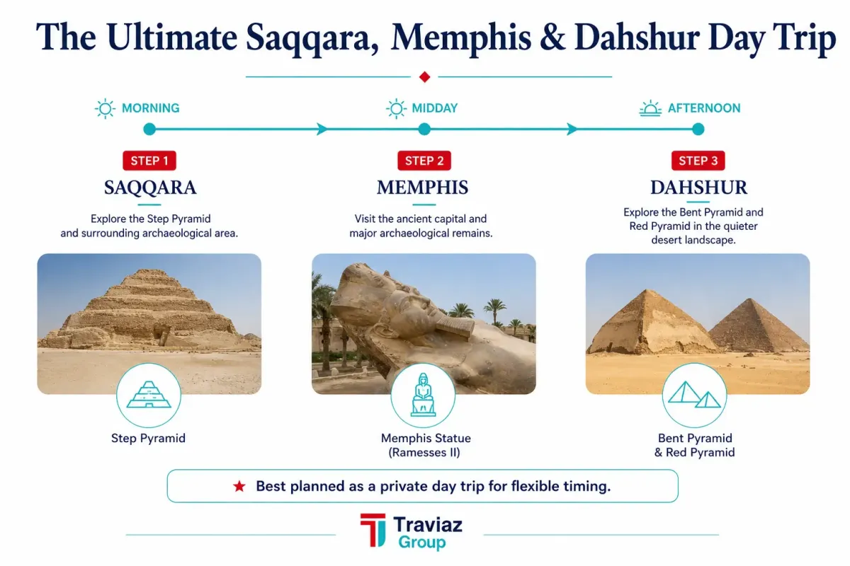 Saqqara, Memphis & Dahshur Day Trip