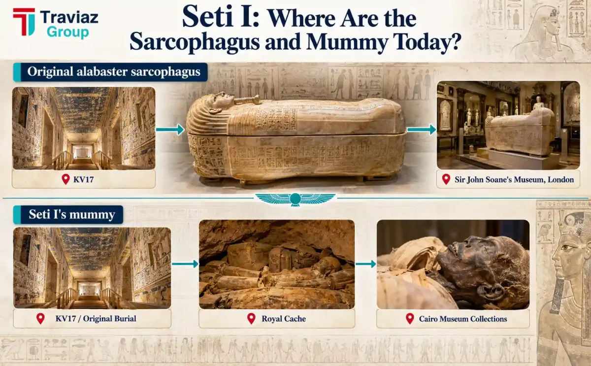 Seti I Sarcophagus and Mummy Journey