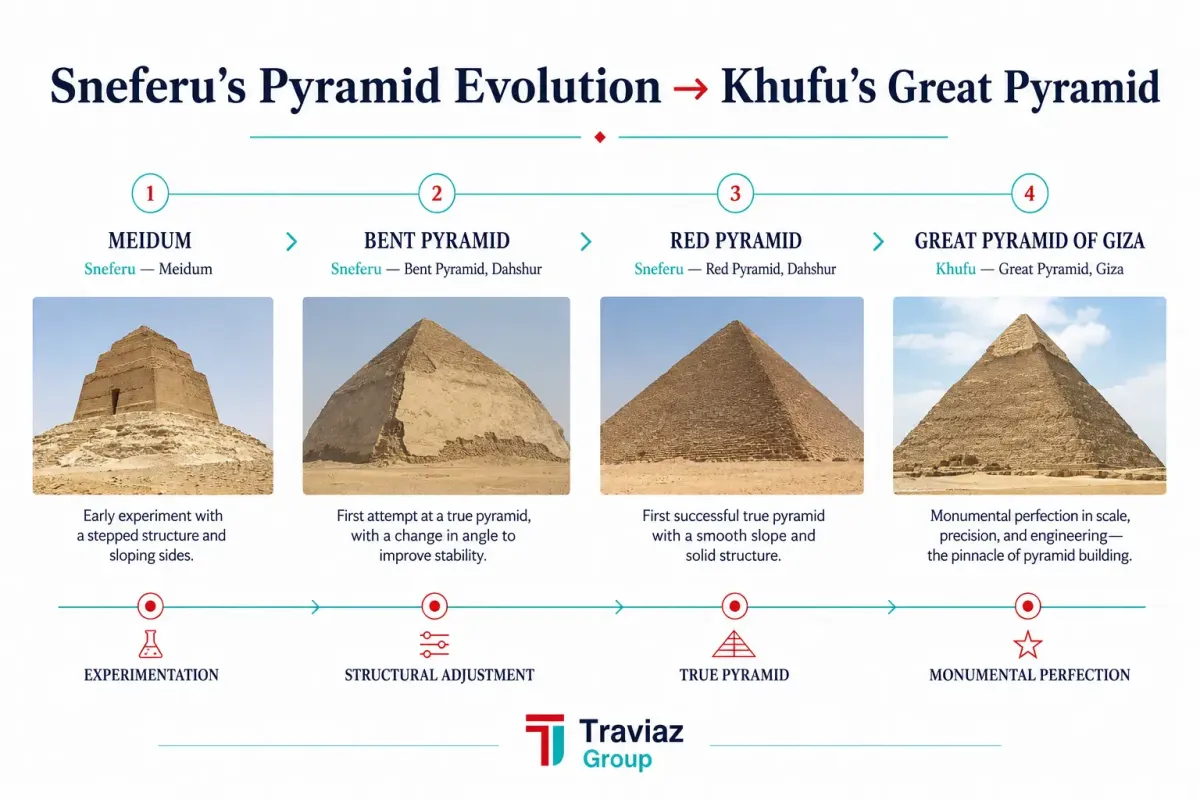 Sneferu’s Pyramid Evolution Timeline